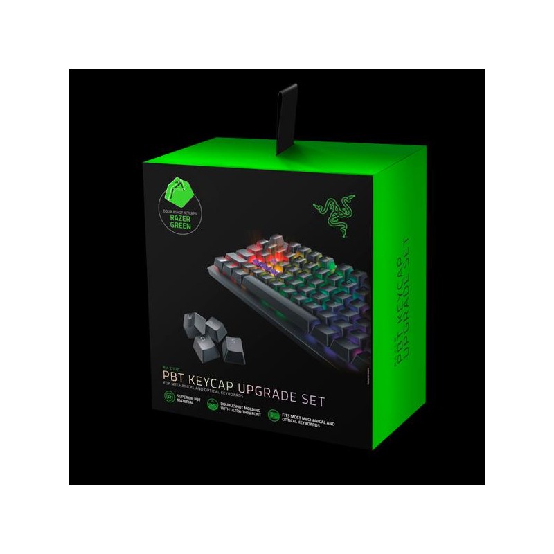 Razer PBT Keycap Upgrade Set Razer Green "RC21-01490400-R3M1" (timbru verde 0.8 lei)