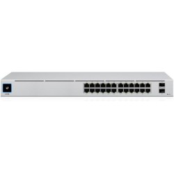 SWITCH Ubiquiti, Gigabit x 24, SFP x 1, managed, rackabil, carcasa metalica, "USW-24" (timbru verde 2 lei)