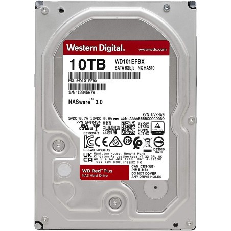 HDD WD 10TB, Red Plus, 7.200 rpm, buffer 256 MB, pt NAS, "WD101EFBX"