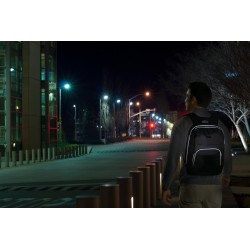 RUCSAC KENSINGTON, pt. notebook de max. 14 inch, 1 compartiment, buzunar frontal x 2 | buzunar lateral, waterproof, nylon, negru