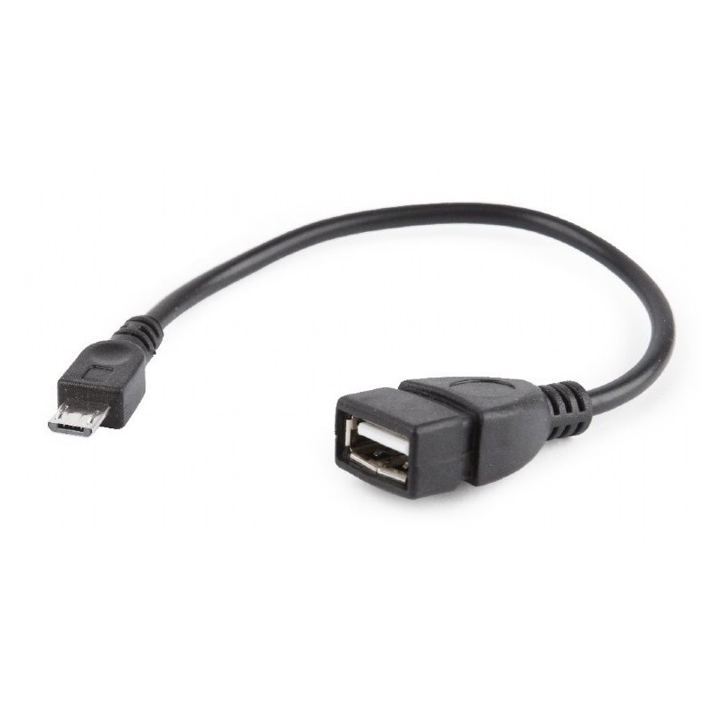 CABLU adaptor OTG GEMBIRD, pt. smartphone, Micro-USB 2.0 (T) la USB 2.0 (M), 15cm, asigura conectarea telef. la o tastatura, mou
