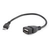 CABLU adaptor OTG GEMBIRD, pt. smartphone, Micro-USB 2.0 (T) la USB 2.0 (M), 15cm, asigura conectarea telef. la o tastatura, mou