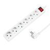 PRELUNGITOR LOGILINK, Schuko x 6, cablu 3G 1.5mm2, 230 V/16 A, 50 Hz, max. 3500 W, buton intrerupator iluminat, IP20, 1.5m, alb,