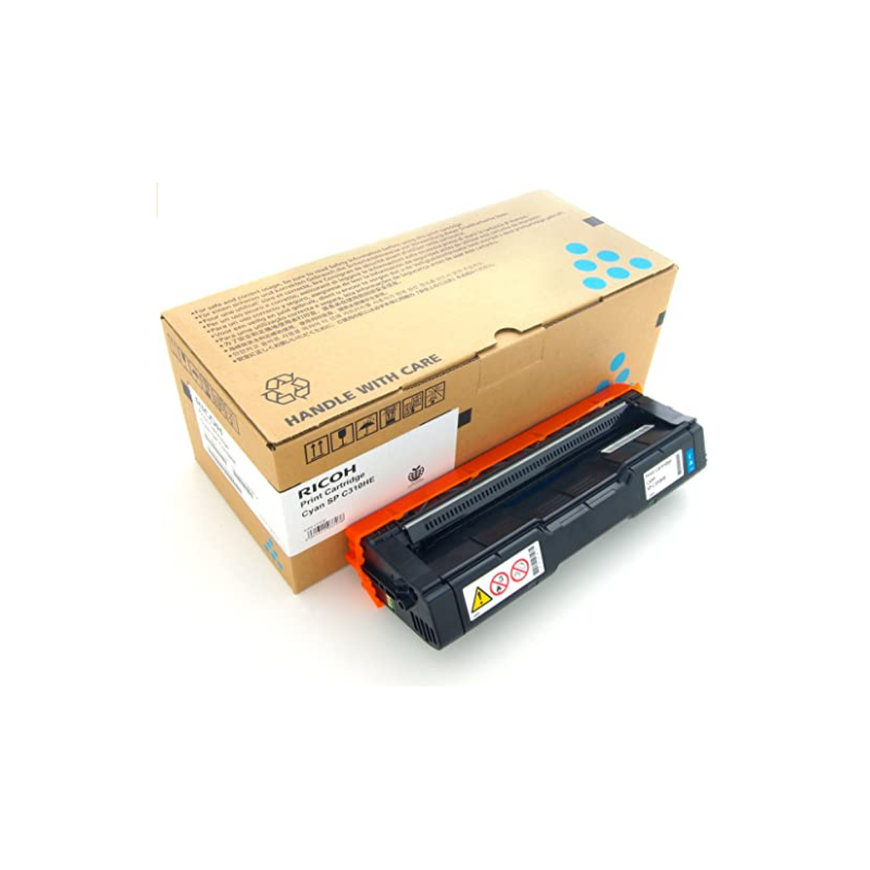 Toner Original Ricoh Cyan,407637, pentru SP C310|SP C231|SP C232|SP C311|SP C312|SP C320|SP C340|SP C242|SP C342, 6K, incl.TV 1.