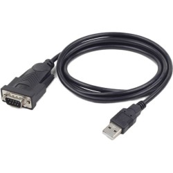 CABLU USB GEMBIRD adaptor, USB 2.0 (T) la Serial DB9M (9-pin)(RS232)(T), 1.5m, negru, "UAS-DB9M-02" (timbru verde 0.08 lei)