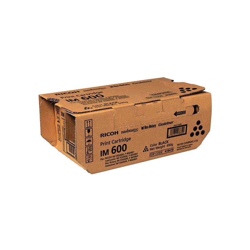 Toner Original Ricoh Black,418478, pentru P800|P801|IM550F|IM600, 25.5K, incl.TV 1.2 RON, "418478"