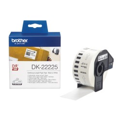 Banda Continua Hartie  Original Brother Black on White, DK22225, pentru P-TOUCH QL-1100|1110|800|810|1050|1060|500|560|570|580|6