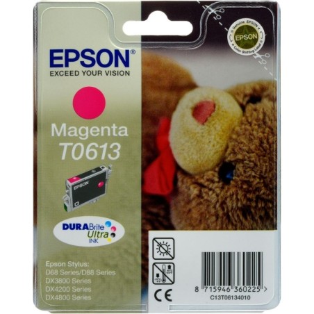 Cartus Cerneala Original Epson Magenta, T0613, pentru D88|D68PE|DX4800|DX4850|DX4200|DX4250|DX3800|DX3851,  , (timbru verde 0.15