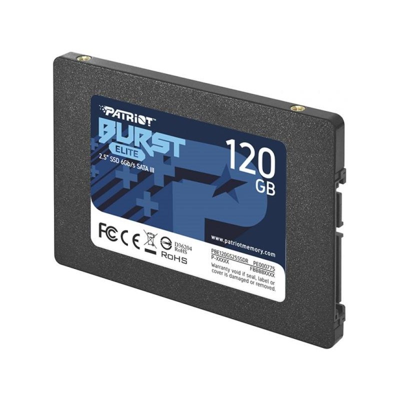 SSD PATRIOT, BURST ELITE, 120 GB, 2.5 inch, S-ATA 3, 3D QLC Nand, R/W: 450/320 MB/s, 45506952 "PBE120GS25SSDR"