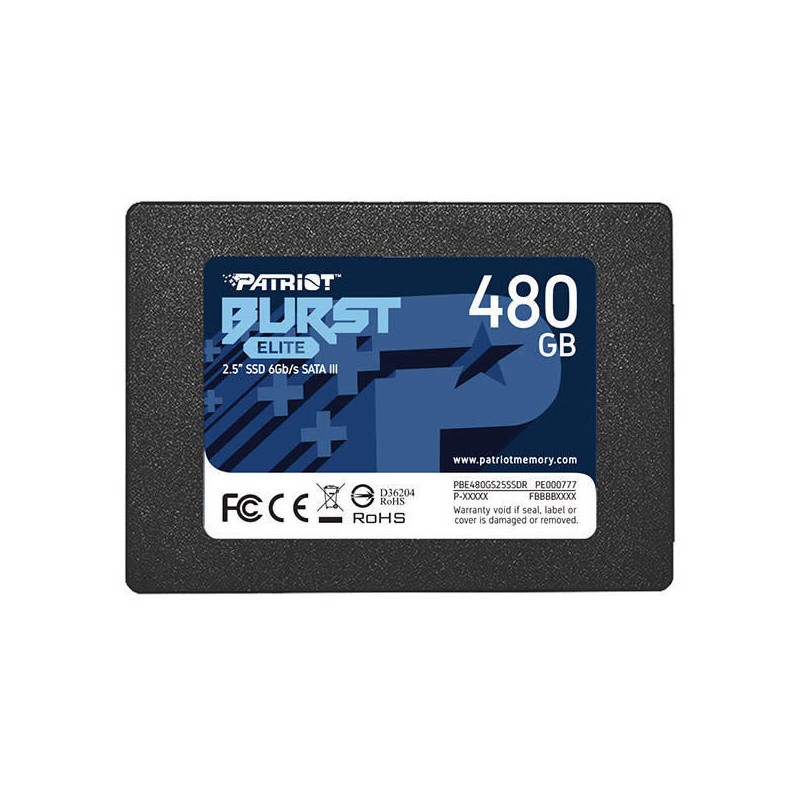 SSD PATRIOT, BURST ELITE, 480 GB, 2.5 inch, S-ATA 3, 3D QLC Nand, R/W: 450/320 MB/s, 45507032 "PBE480GS25SSDR"