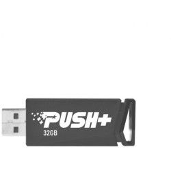 MEMORIE USB 3.2 PATRIOT PUSH+,  32 GB, profil mic, negru, "PSF32GPSHB32U" (timbru verde 0.03 lei)