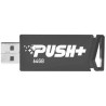 MEMORIE USB 3.2 PATRIOT PUSH+,  64 GB, profil mic, negru, "PSF64GPSHB32U" (timbru verde 0.03 lei)