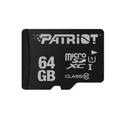 CARD MicroSD PATRIOT, 64 GB, MicroSDXC, clasa 10, standard UHS-I U1, "PSF64GMDC10" (timbru verde 0.03 lei)