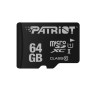CARD MicroSD PATRIOT, 64 GB, MicroSDXC, clasa 10, standard UHS-I U1, "PSF64GMDC10" (timbru verde 0.03 lei)