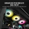 VENTILATOR Corsair, pt carcasa PC, 140 mm, 1200 rpm, LED RGB, 2 ventilatoare, "CO-9050111-WW"