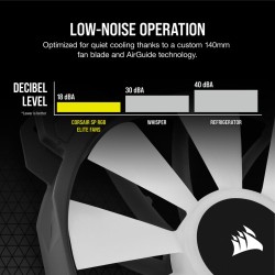 VENTILATOR Corsair, pt carcasa PC, 140 mm, 1200 rpm, LED RGB, 2 ventilatoare, "CO-9050111-WW"