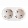 PRIZA Bachmann, Schuko x 2, conectare prin Schuko (T), cablu nu e cazul, fara protectie, alb, "B921.017" (timbru verde 0.18 lei)