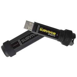 MEMORIE USB CORSAIR 64 GB, USB 3.0, cu capac, carcasa aluminiu, negru, "CMFSS3B-64GB" (timbru verde 0.03 lei)