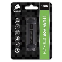 MEMORIE USB CORSAIR 64 GB, USB 3.0, cu capac, carcasa aluminiu, negru, "CMFSS3B-64GB" (timbru verde 0.03 lei)