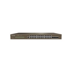 SWITCH Tenda cu management L3 cu 28 porturi (24 x GE, 4 x SFP) carcasa metalica, rackabil "TEG5310P-8-150W" (timbru verde 2 lei)
