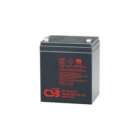 Baterie UPS CSB HR1221WF2, 12V 5Ah, 90 x 70 x 101.7 mm, Borne F2, Durata medie 3-5 ani, VRLA "HR1221WF2" (timbru verde 0.5 lei)
