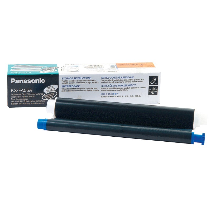 Film TTR  Original Panasonic Black, KX-FA55A-E, pentru KX-FP80|KX-FP81|KX-FP82|KX-FP85|KX-FP86|KX-FP88|KX-FM89|KX-FM90|KX-FPC91|