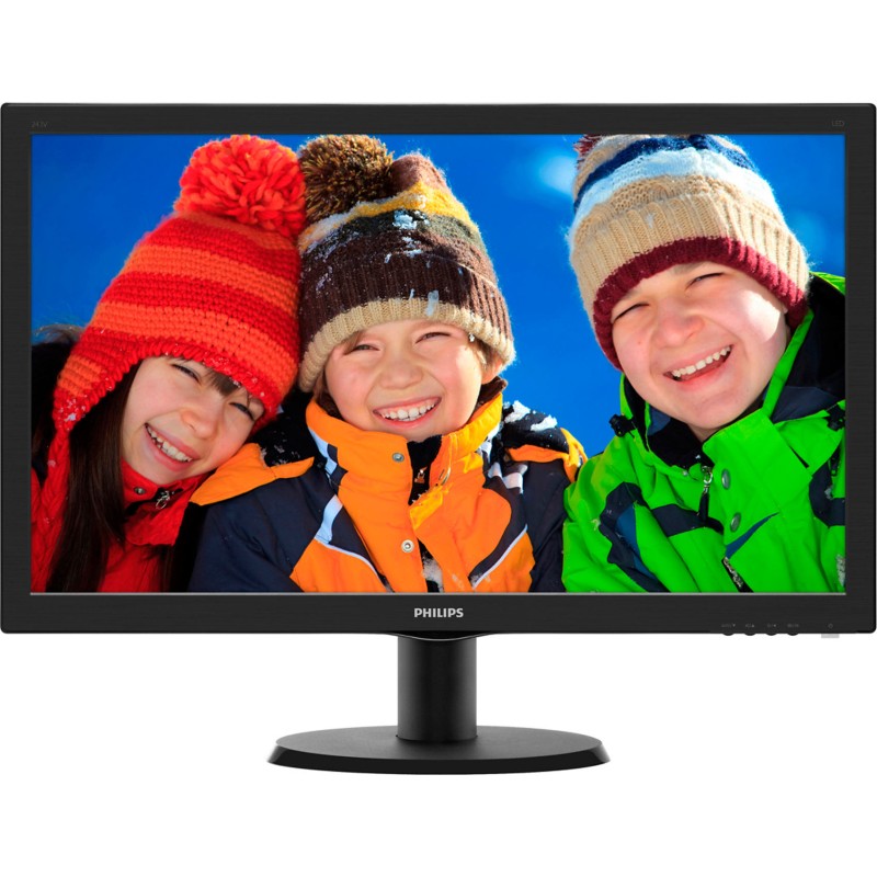 MONITOR PHILIPS 27", home, office, TN, Full HD (1920 x 1080), Wide, 300 cd/mp, 1 ms, VGA, DVI, HDMI, "273V5LHAB/00" (timbru verd