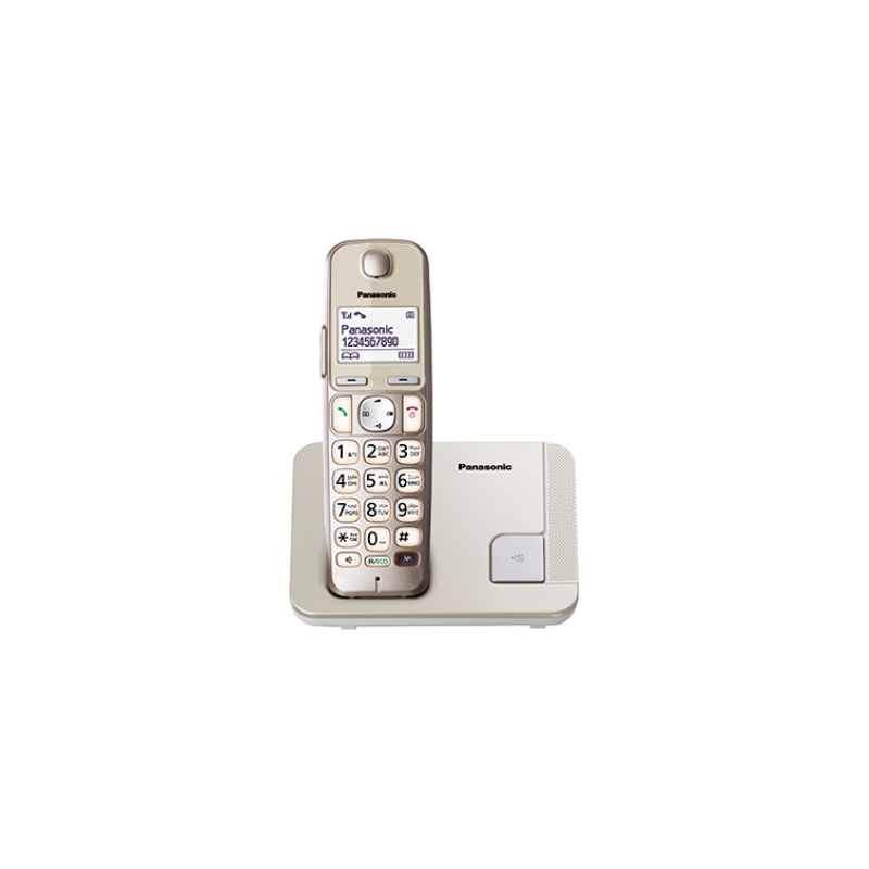 Telefon DECT, argintiu, KX-TGE210FXN, ideal pentru SENIORI "KX-TGE210FXN" (timbru verde 0.8 lei)