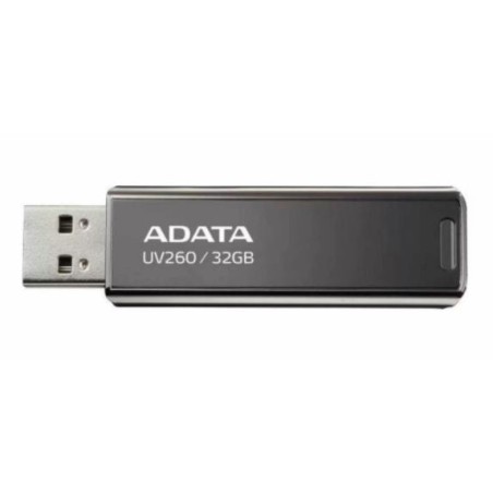MEMORIE USB 2.0 ADATA 32 GB, USB 2.0, retractabila, carcasa metalica, negru, "AUV260-32G-RBK" (timbru verde 0.03 lei)