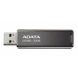 MEMORIE USB 2.0 ADATA 32 GB, USB 2.0, retractabila, carcasa metalica, negru, "AUV260-32G-RBK" (timbru verde 0.03 lei)
