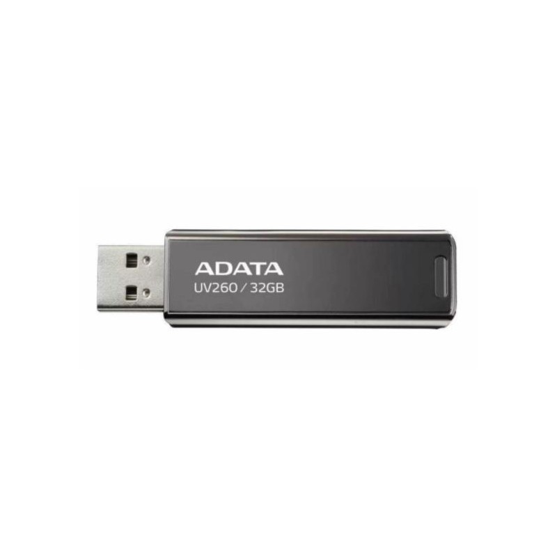 MEMORIE USB 2.0 ADATA 32 GB, USB 2.0, retractabila, carcasa metalica, negru, "AUV260-32G-RBK" (timbru verde 0.03 lei)