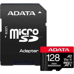 CARD MicroSD Adata SDXC High Endurance 128GB adaptor SD inclus, "AUSDX128GUI3V30SHA2-RA1" (timbru verde 0.03 lei)
