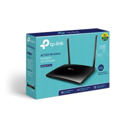 ROUTER TP-LINK wireless. 4G LTE (desktop),  750Mbps, 3 porturi 10/100Mbps + 1 WAN/LAN, AC750, Dual Band slot SIM 4G LTE "Archer 