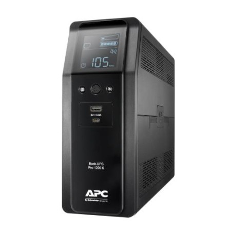 UPS APC " BACK", Line int., Tower, 720 W, AVR, IEC x 8, display LCD, back-up 11 - 20 min. "BR1200SI" (timbru verde 11 lei)