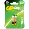 Baterie GP Batteries, Super Alcalina AAA (LR03) 1.5V alcalina, blister 2 buc. "GP24A-2UE2" "GPPCA24AS012" (timbru verde 0.16 lei