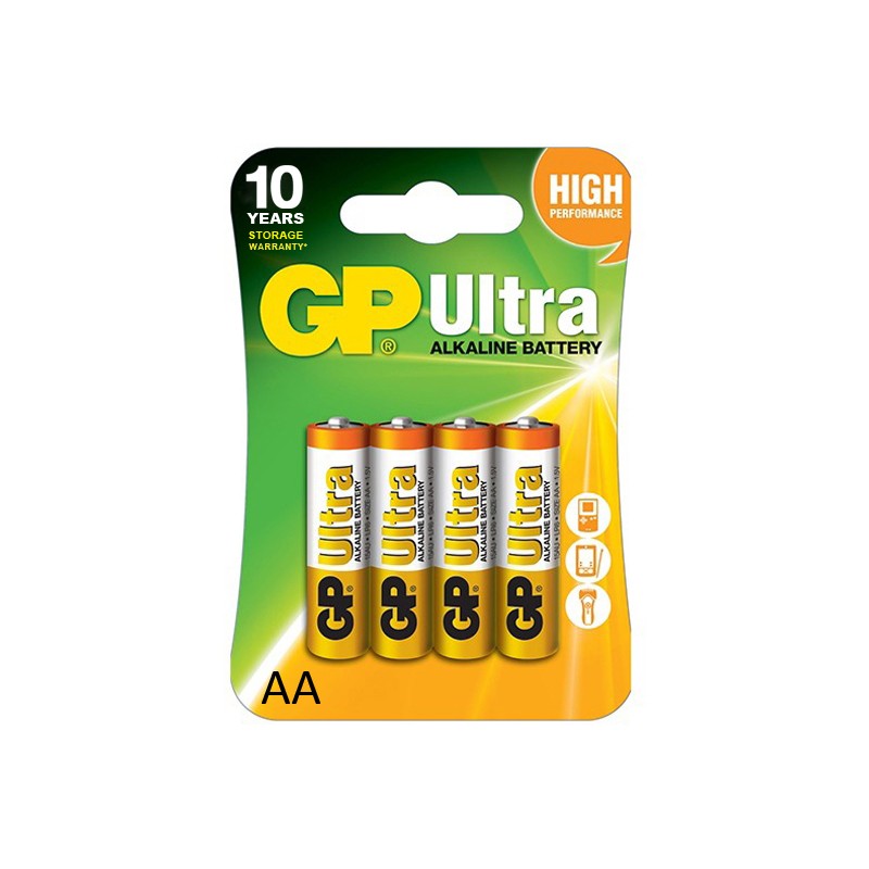 Baterie GP Batteries, Ultra Alcalina AA (LR6) 1.5V alcalina, blister 4 buc. "GP15AU-2UE4" "GPPCA15AU017" (timbru verde 0.32 lei)