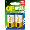 Baterie GP Batteries, Ultra+ Alcalina D (LR20) 1.5V alcalina, blister 2 buc. "GP13AUP-2UE2" "GPPCA13UP011" (timbru verde 0.16 le