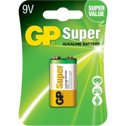 Baterie GP Batteries, Super Alcalina (6LF22) 9V alcalina, blister 1 buc. "GP1604A-5UE1" "GPPVA9VAS010" (timbru verde 0.08 lei)
