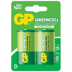 Baterie GP Batteries, Greencell D (LR20) 1.5V carbon zinc, blister 2 buc. "GP13G-2UE2" "GPPCC13KC028" (timbru verde 0.04 lei)