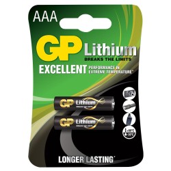 Baterie GP Batteries, Lithium AAA (FR03) 1.5V lithium, blister 2 buc. "GP24F-2UE2" "GPPCL24LF001" (timbru verde 0.04 lei)