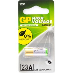 Baterie GP Batteries, Super Alcalina LR23 (23A) 12V alcalina, blister 1 buc. "GP23AF-2C1" "GPPBA23AF000" - 29827 (timbru verde 0