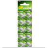 Baterie GP Batteries, butoni (AG12/LR43) 1.5V alcalina, blister 10 buc. "GP186F-2C10" "GPPBA186F004" - 645265 (timbru verde 0.1 