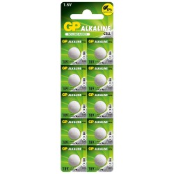 Baterie GP Batteries, butoni (AG10/LR54) 1.5V alcalina, blister 10 buc. "GP189F-2C10" "GPPBA189F007" (timbru verde 0.1 lei)