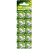 Baterie GP Batteries, butoni (AG8/LR55) 1.5V alcalina, blister 10 buc. "GP191F-2C10" "GPPBA191F004" - 645264 (timbru verde 0.1 l