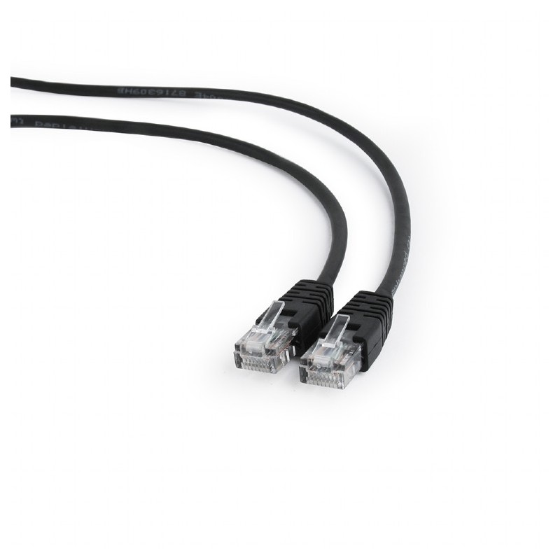 PATCH CORD UTP GEMBIRD Cat5e, cupru-aluminiu, 0.25 m, negru, AWG26, "PP12-0.25M/BK" (timbru verde 0.08 lei)