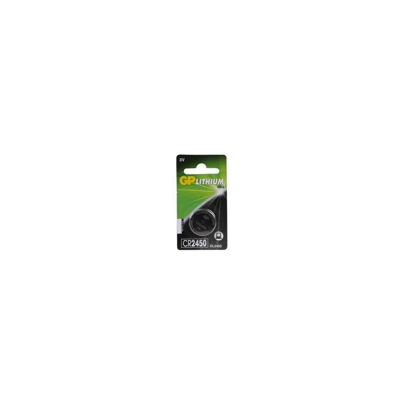 Baterie GP Batteries, butoni (CR2450) 3V lithium, blister 1 buc. "GPCR2450-2CPU1" "GPPBL2450052" - 945243 (timbru verde 0.01  le