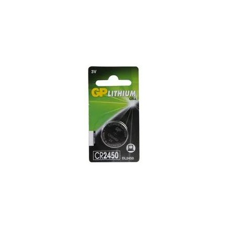 Baterie GP Batteries, butoni (CR2450) 3V lithium, blister 1 buc. "GPCR2450-2CPU1" "GPPBL2450052" - 945243 (timbru verde 0.01  le