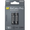 Acumulatori GP Batteries, ReCyco Pro 2100mAh AA (R6) 1.2V NiMH, paper box 2 buc. 210AAHCB-EB2, "GPRHC212B335" (timbru verde 0.16