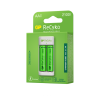 Incarcator GP Batteries, Recyko compatibil NiMH (AA/AAA), include 2 x 2100 mAh AA (R6), incarcare USB, 1 LED indicare incarcare,