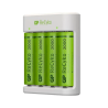 Incarcator GP Batteries, Recyko compatibil NiMH (AA/AAA), include 4 x 2100 mAh AA (R6), incarcare USB, 2 LED-uri indicare incarc
